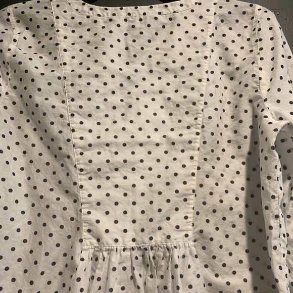 Springtime J. Crew Paisley Polka Dot Peasant Top - Picture 9 of 9